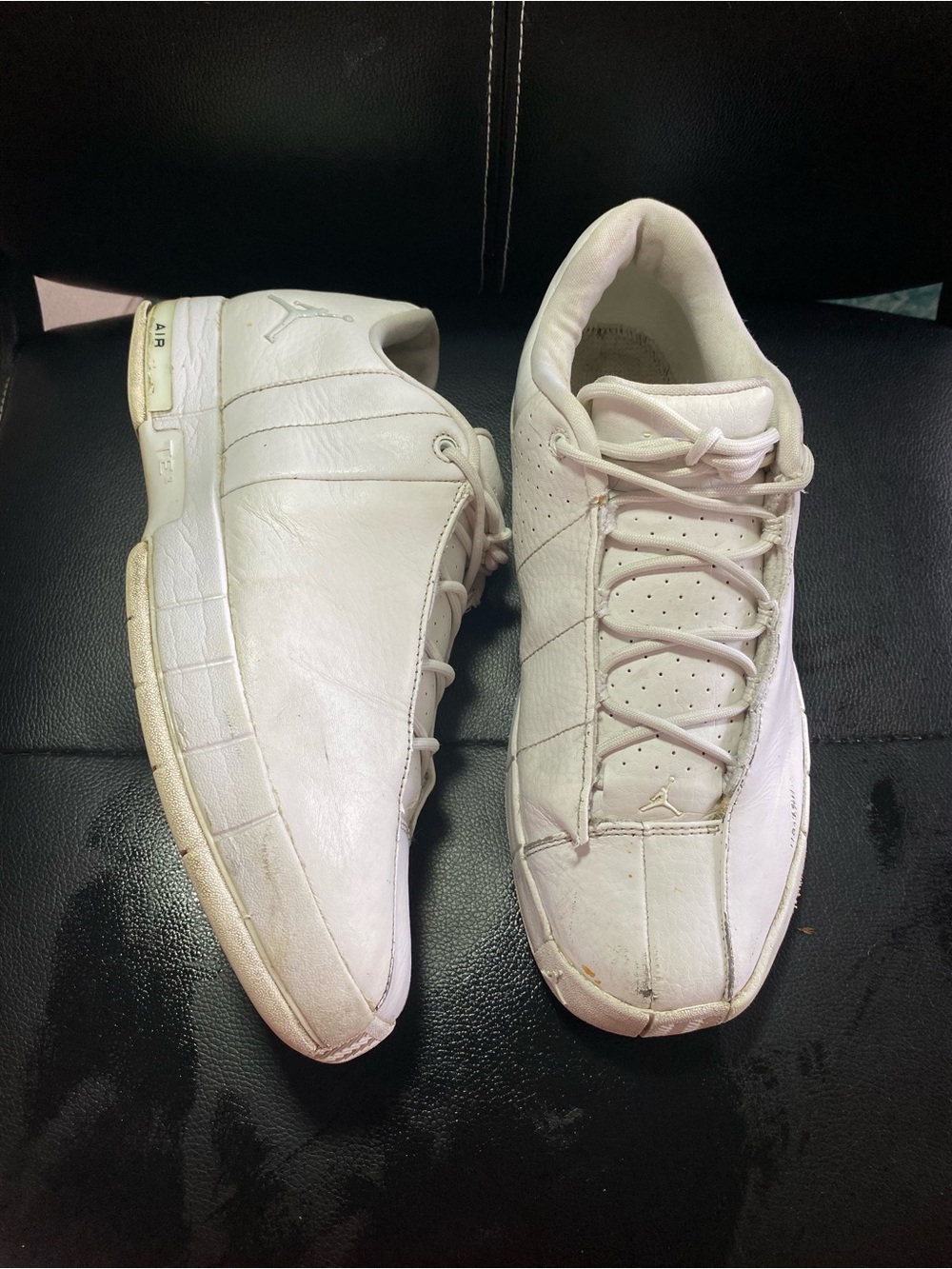 Jordan Team Elite 2 Low Men’s Leather Sneakers in White Size 8.5